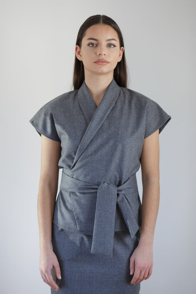 dámsky zavinovací top vlna kimono